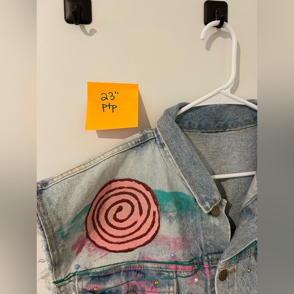 Vintage Painted Denim Vest - Picture 14 of 14
